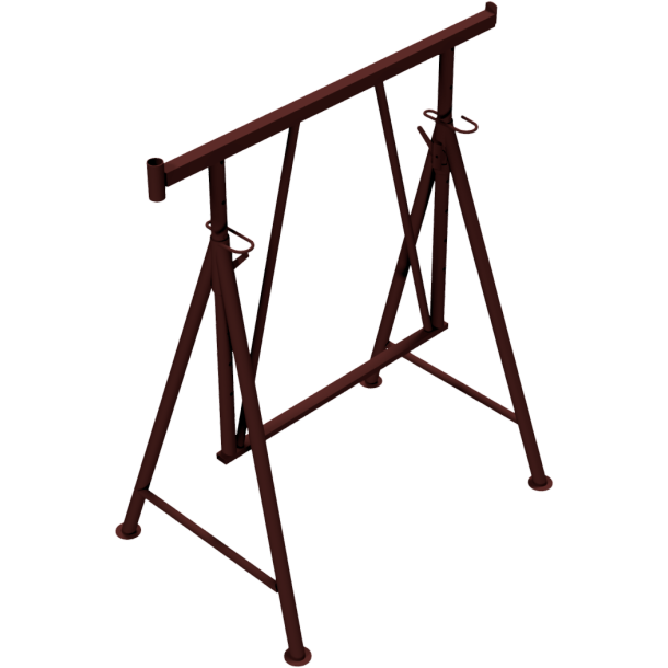 Folding jack | 'Compact S' | brown painted | wide: 1,20 m | Size 3 Height: 1.20 m - 1.95 m